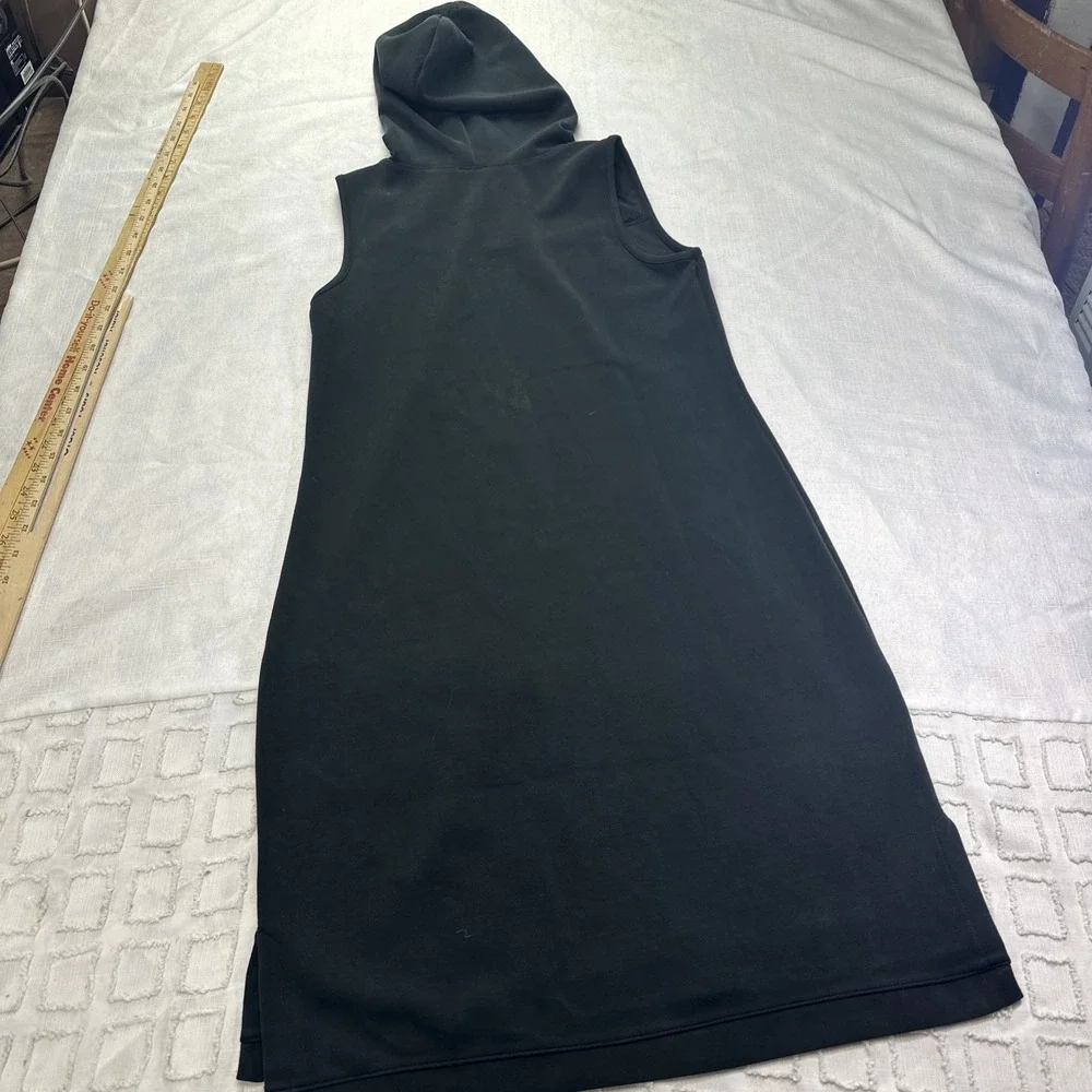 Cable & Gauge Womens Black‎ Sleeveless Hoodie Dress Pleated Detail Small S